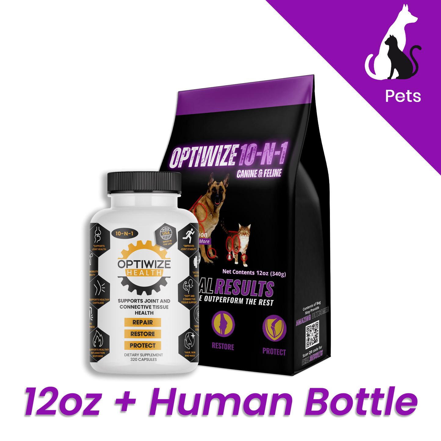 OptiWize Collagen +Plus Cat and Dog Joint Supplement